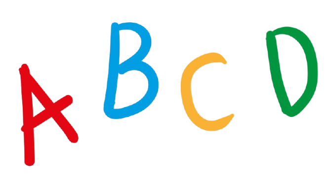 Colorful alphabet letters